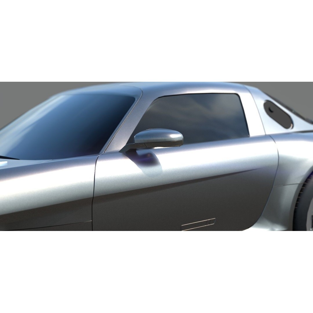 Mercedes SLS 3D Model – Low Poly Game Asset, FBX, PBR Textures - View 17