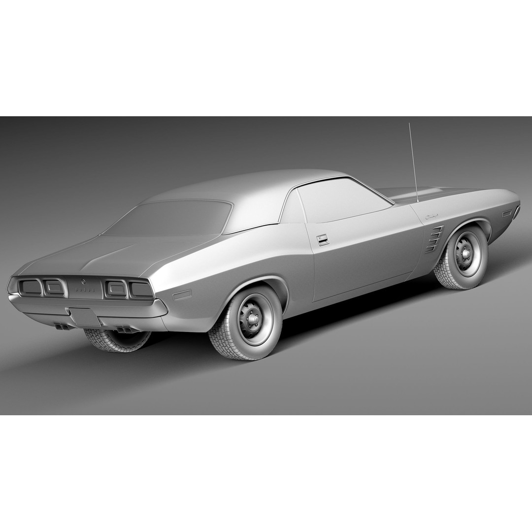 Dodge Challenger 3D Model – High Poly Muscle Car, FBX, OBJ - View 14