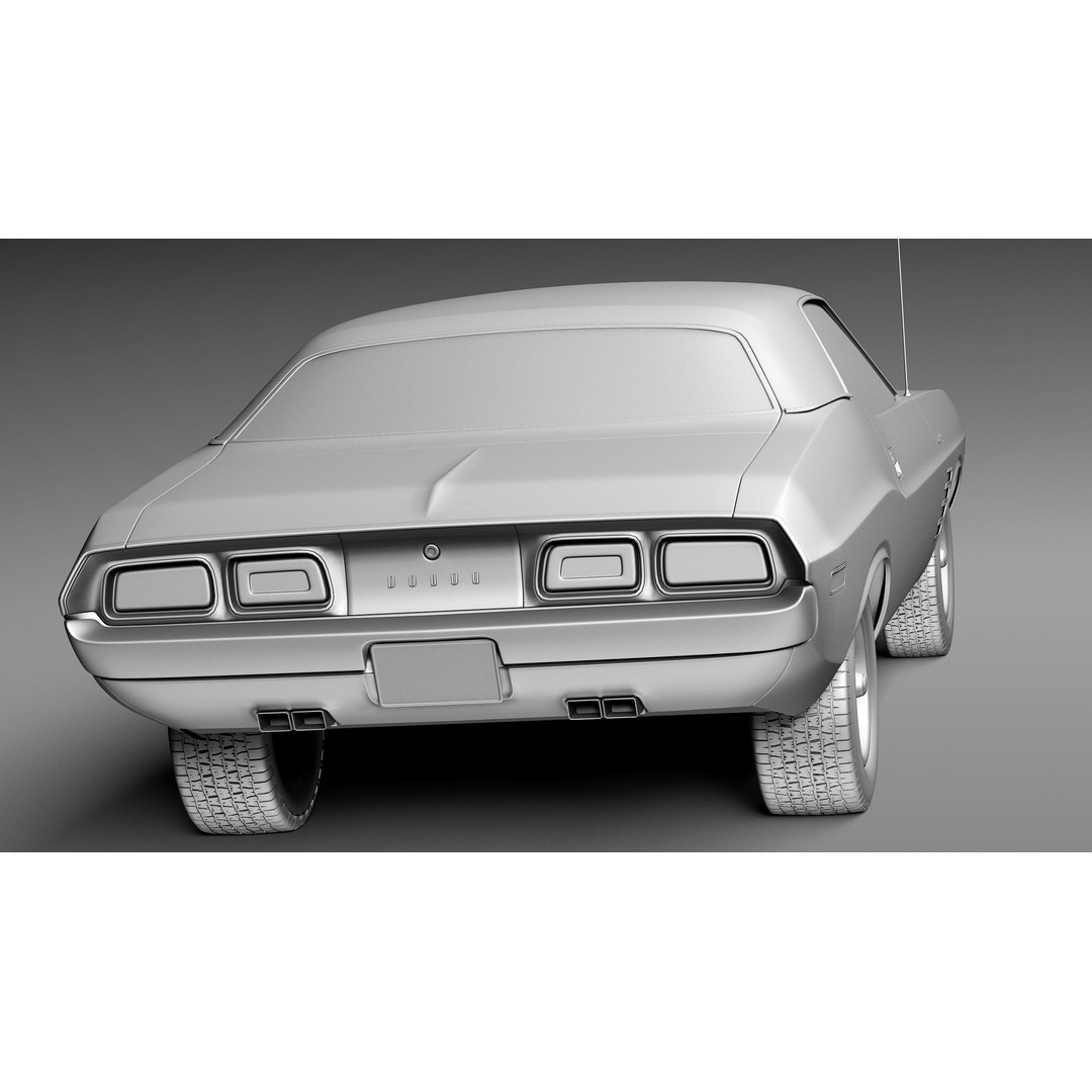 Dodge Challenger 3D Model – High Poly Muscle Car, FBX, OBJ - View 15