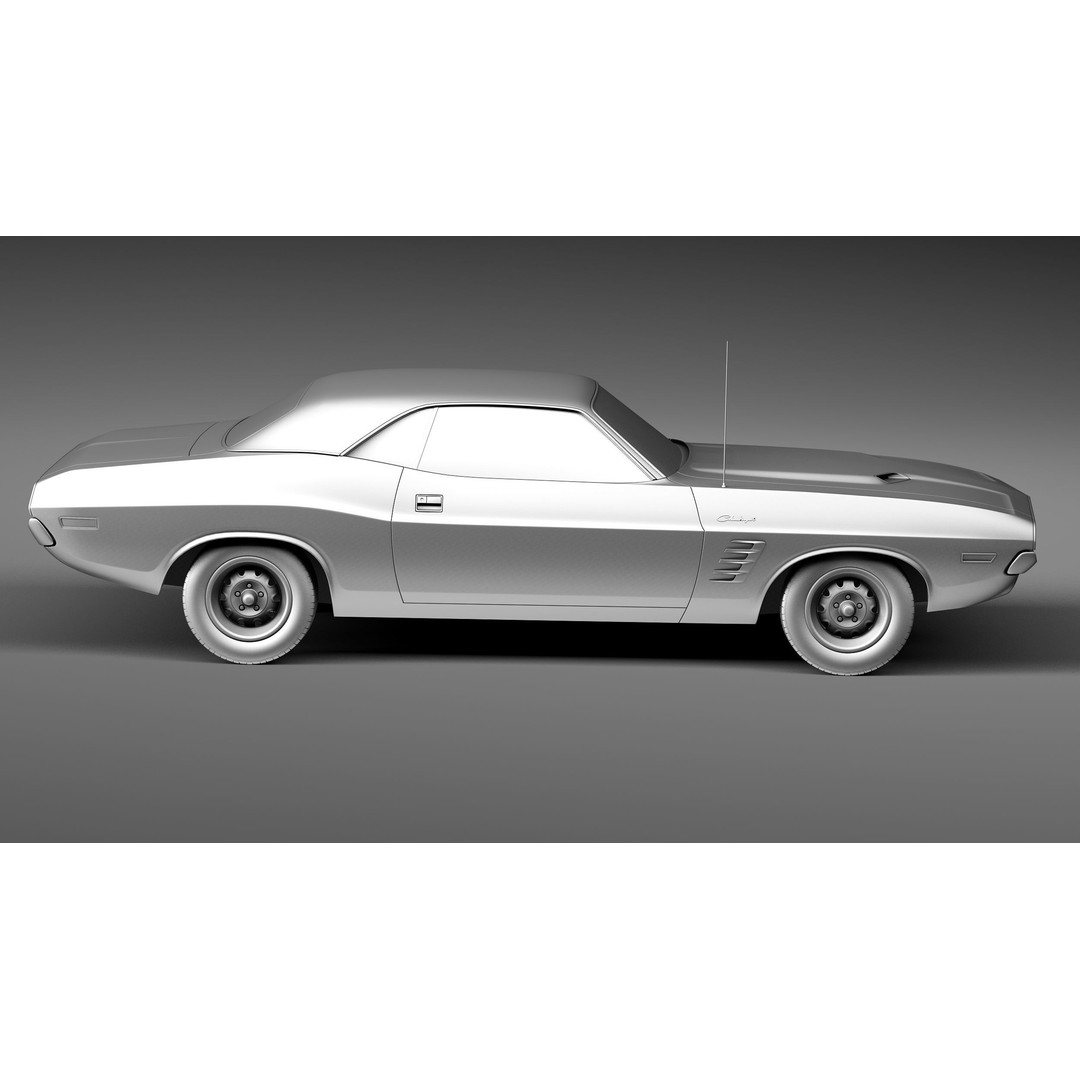Dodge Challenger 3D Model – High Poly Muscle Car, FBX, OBJ - View 16