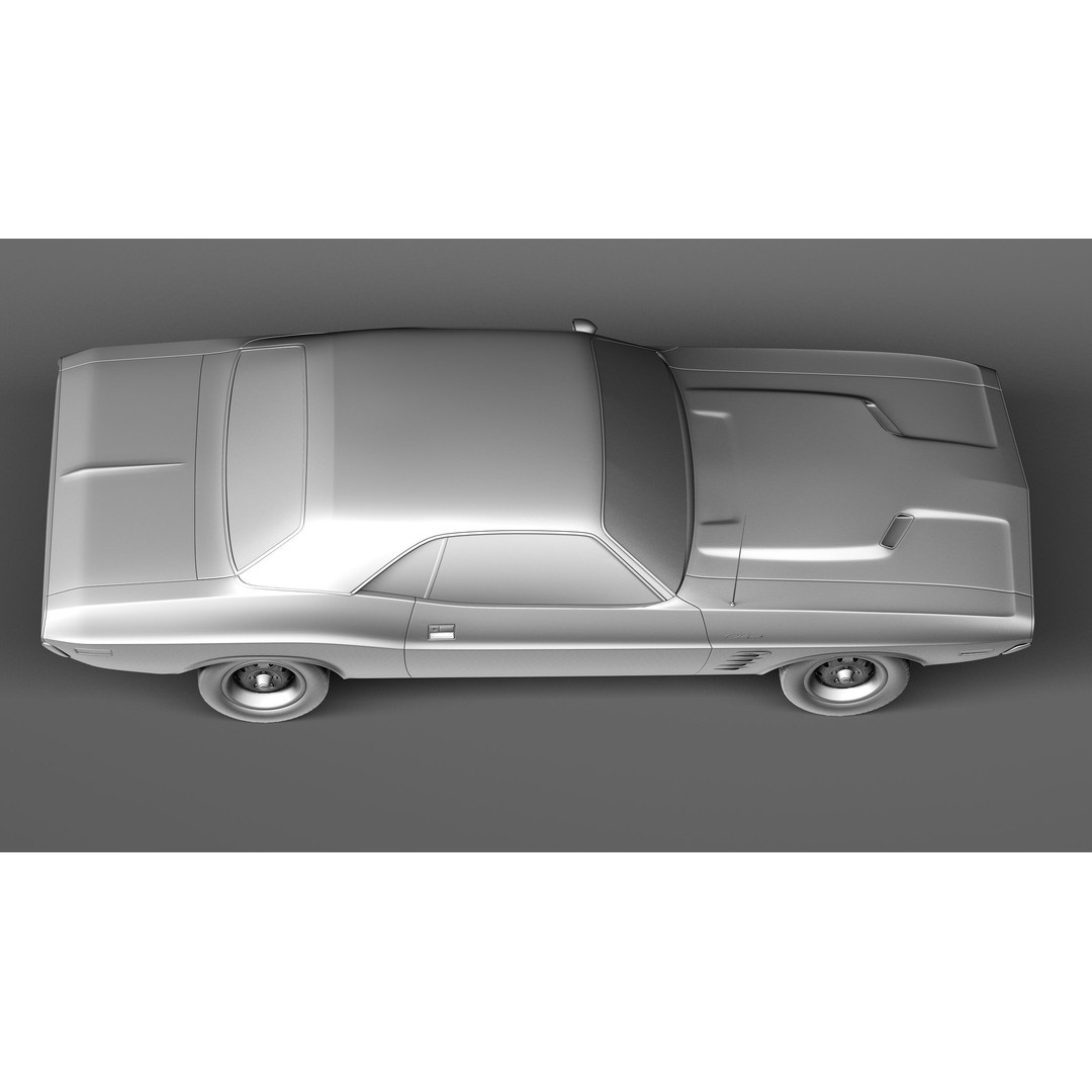 Dodge Challenger 3D Model – High Poly Muscle Car, FBX, OBJ - View 17
