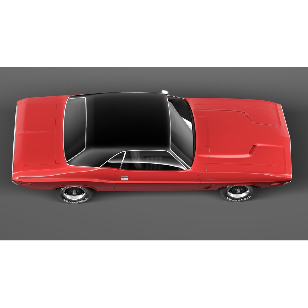 Dodge Challenger 3D Model – High Poly Muscle Car, FBX, OBJ - View 9