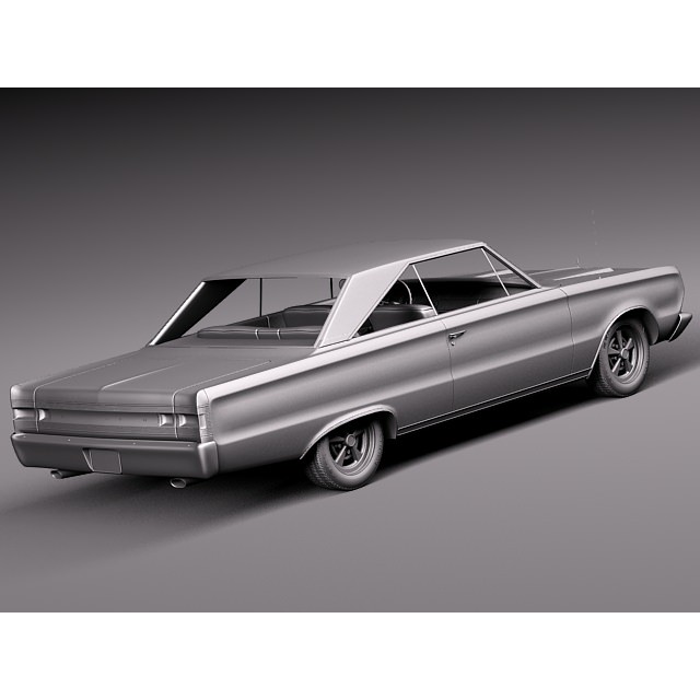 Plymouth GTX 3D Model – High Poly Classic Muscle Car, FBX, OBJ