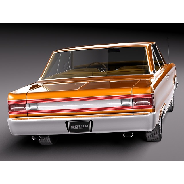 Plymouth GTX 3D Model – High Poly Classic Muscle Car, FBX, OBJ - View 12