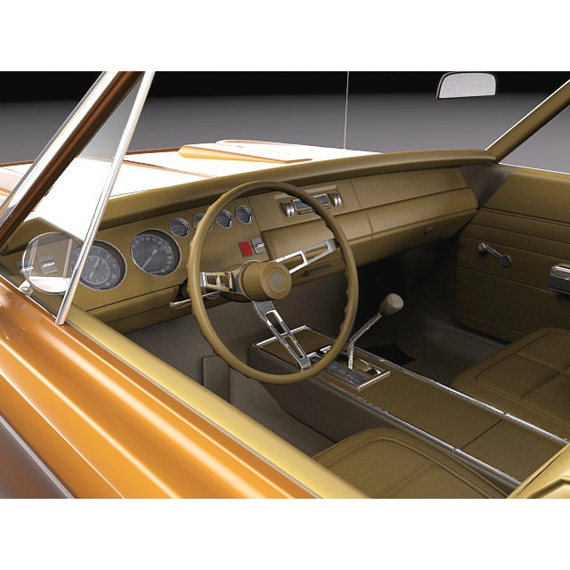 Plymouth GTX 3D Model – High Poly Classic Muscle Car, FBX, OBJ - View 9