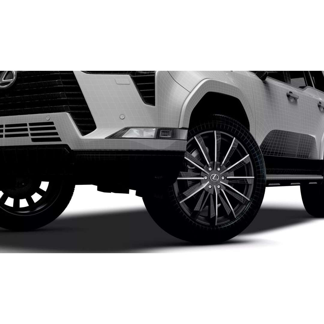 Lexus GX 550 Luxury 2025 3D Model – High Poly Game Asset, FBX, OBJ