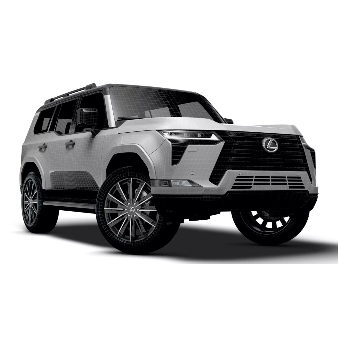Lexus GX 550 Luxury 2025 3D Model – High Poly Game Asset, FBX, OBJ - View 13