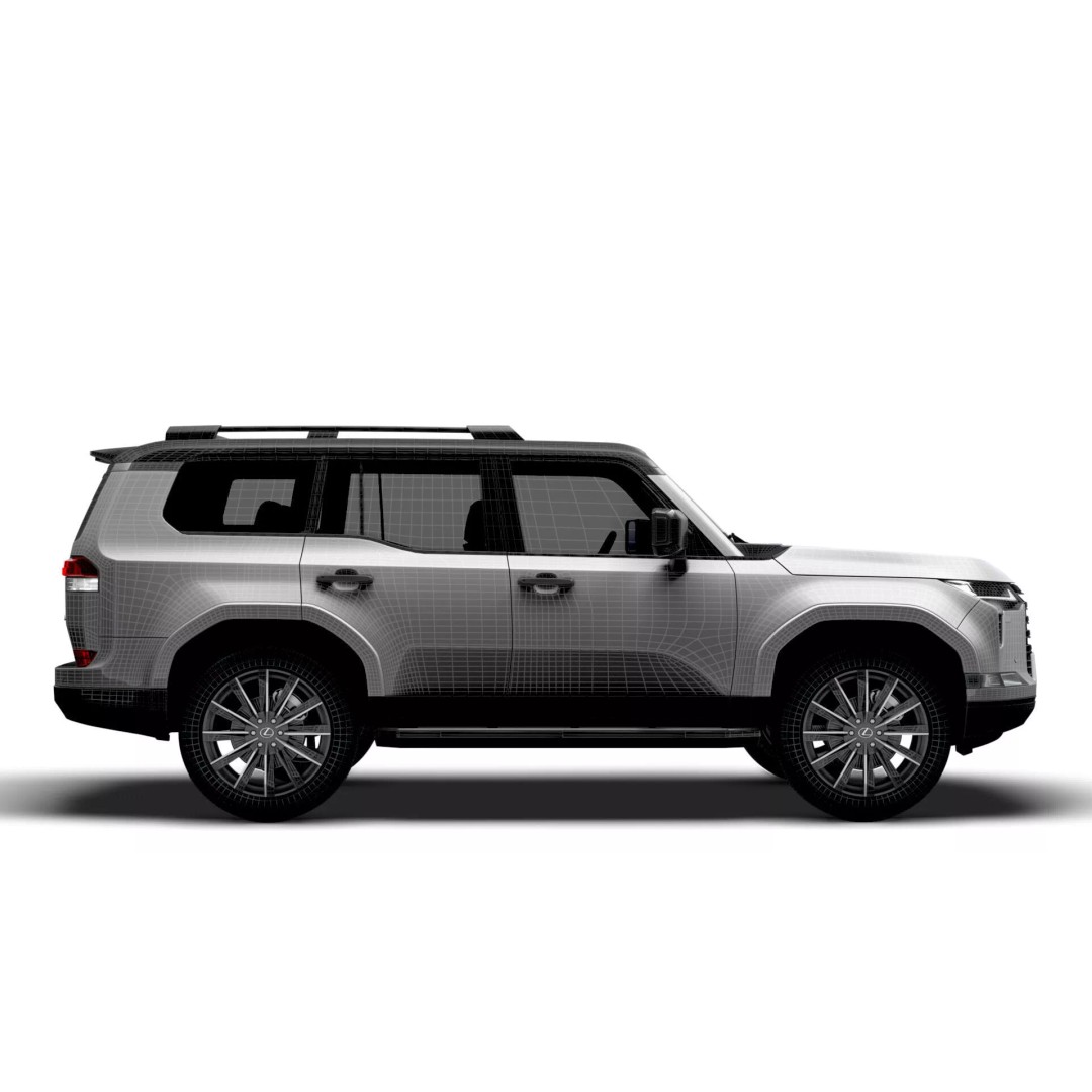 Lexus GX 550 Luxury 2025 3D Model – High Poly Game Asset, FBX, OBJ - View 14