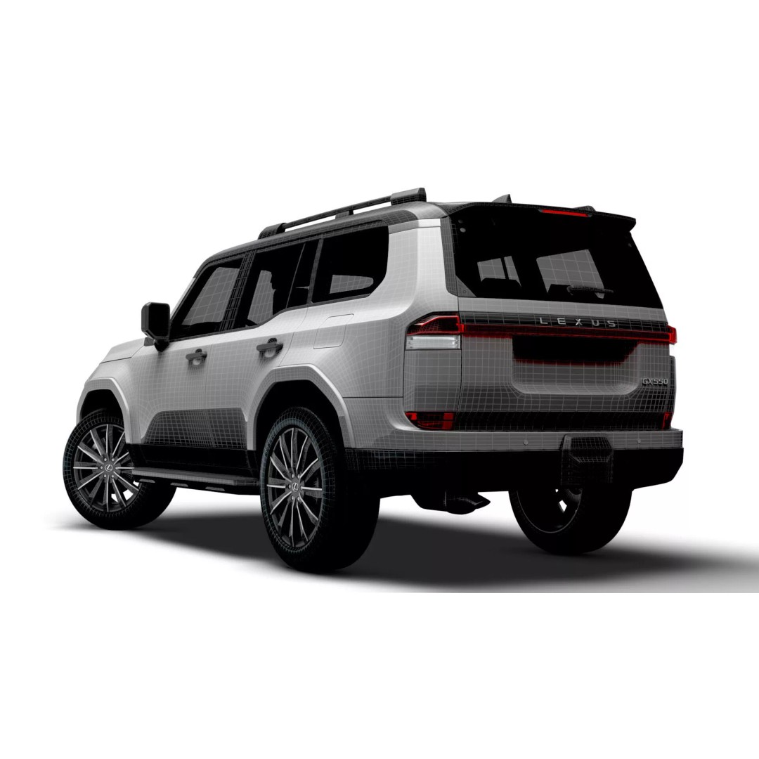 Lexus GX 550 Luxury 2025 3D Model – High Poly Game Asset, FBX, OBJ - View 15