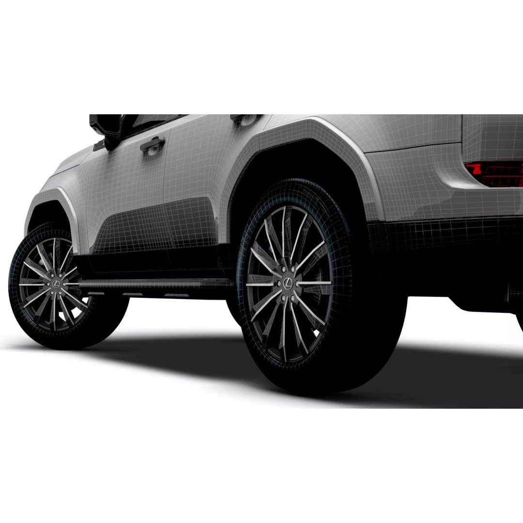 Lexus GX 550 Luxury 2025 3D Model – High Poly Game Asset, FBX, OBJ - View 16