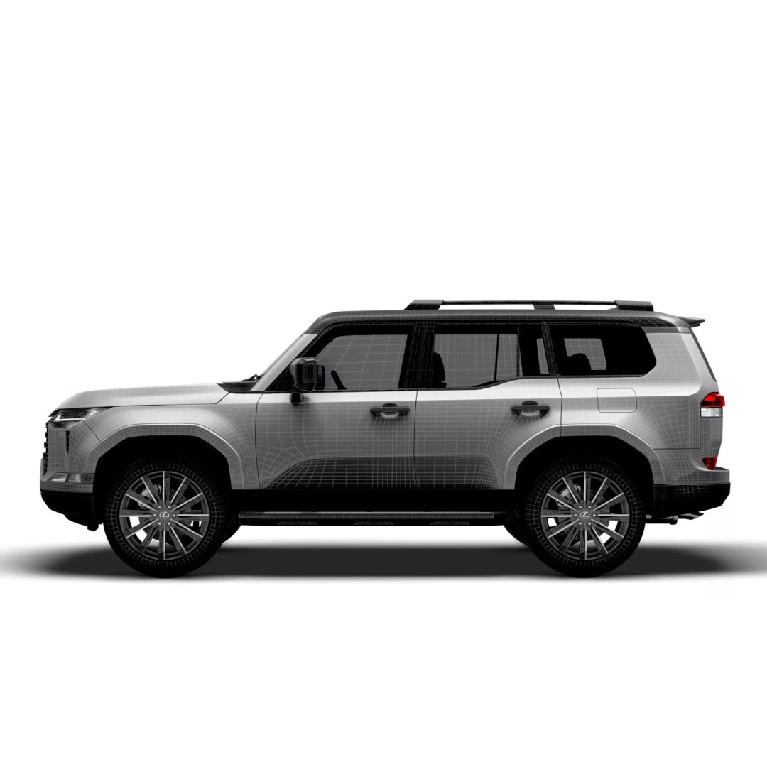 Lexus GX 550 Luxury 2025 3D Model – High Poly Game Asset, FBX, OBJ - View 17