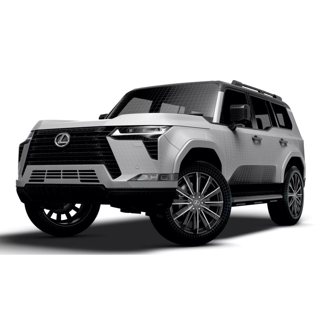 Lexus GX 550 Luxury 2025 3D Model – High Poly Game Asset, FBX, OBJ - View 21