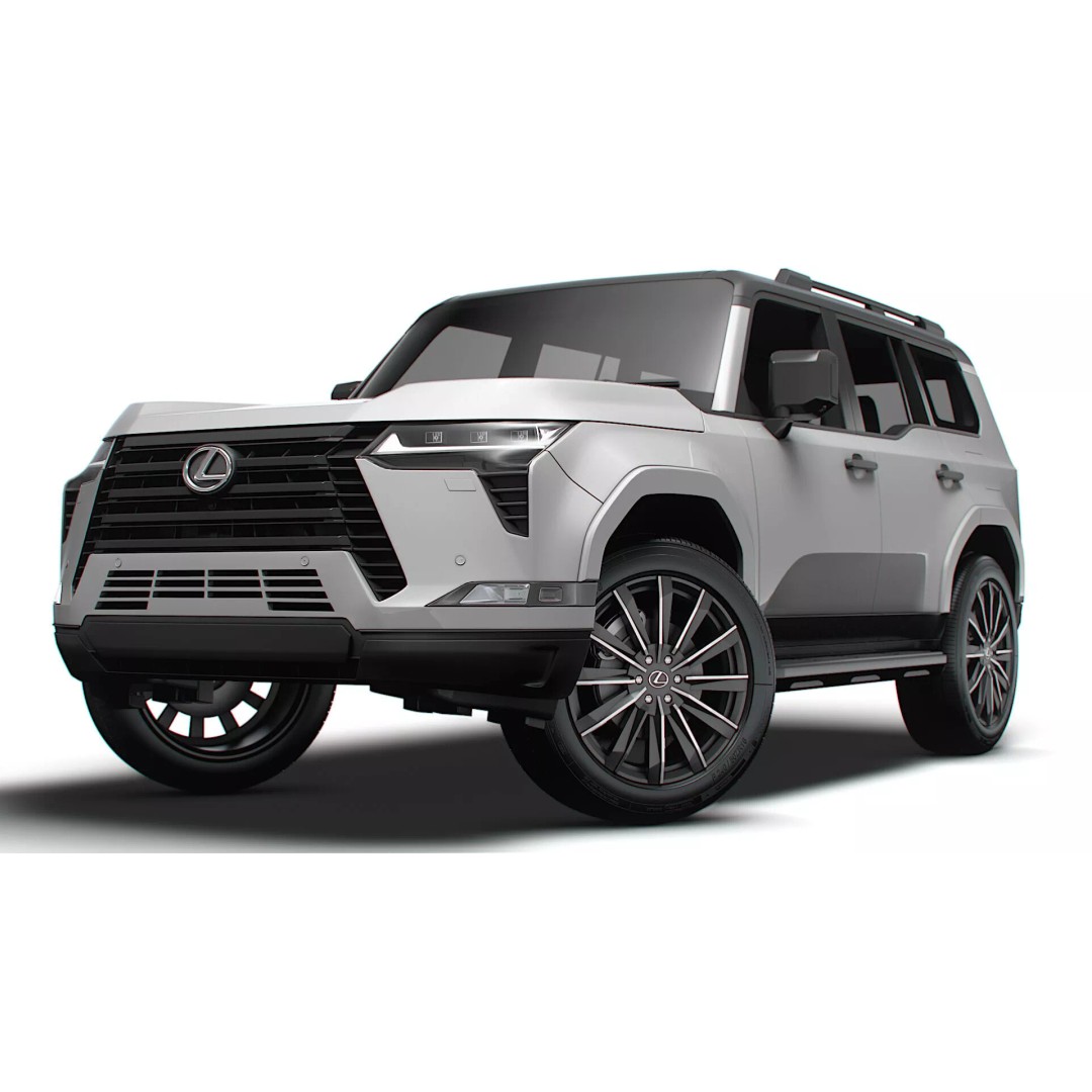 Lexus GX 550 Luxury 2025 3D Model – High Poly Game Asset, FBX, OBJ - View 8