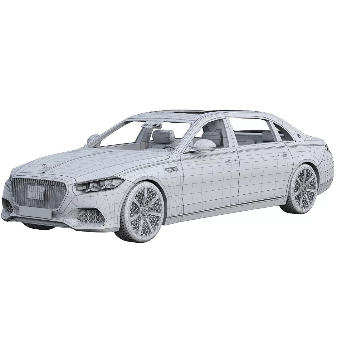 2027 Mercedes-Maybach S 580 Night Series 3D Model – Luxury Sedan, FBX, PBR
