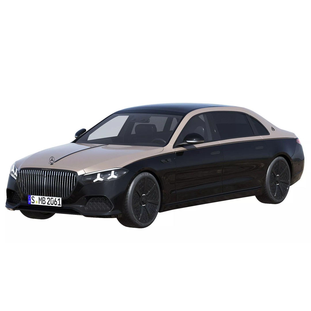 2027 Mercedes-Maybach S 580 Night Series 3D Model – Luxury Sedan, FBX, PBR - View 2