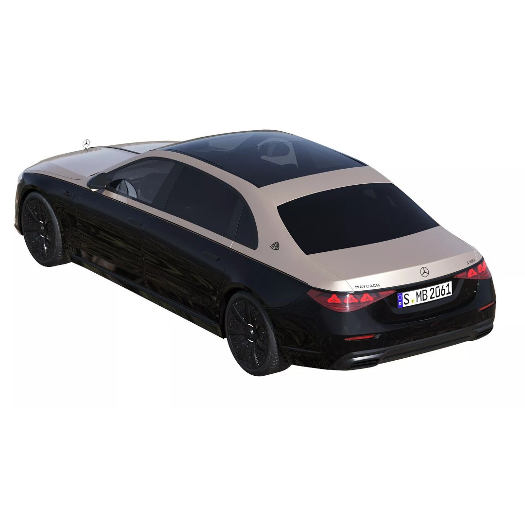 2027 Mercedes-Maybach S 580 Night Series 3D Model – Luxury Sedan, FBX, PBR - View 7
