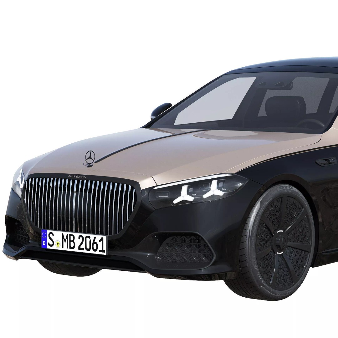 2027 Mercedes-Maybach S 580 Night Series 3D Model – Luxury Sedan, FBX, PBR - View 8