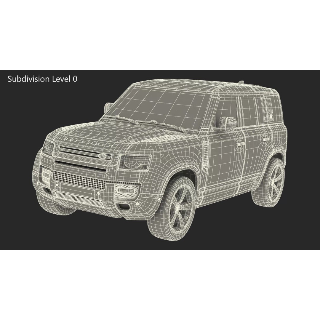 Land Rover Defender Country Pack 3D Model – High Poly Off-Road Vehicle, FBX - View 40