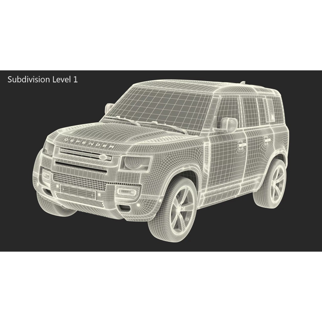 Land Rover Defender Country Pack 3D Model – High Poly Off-Road Vehicle, FBX - View 41
