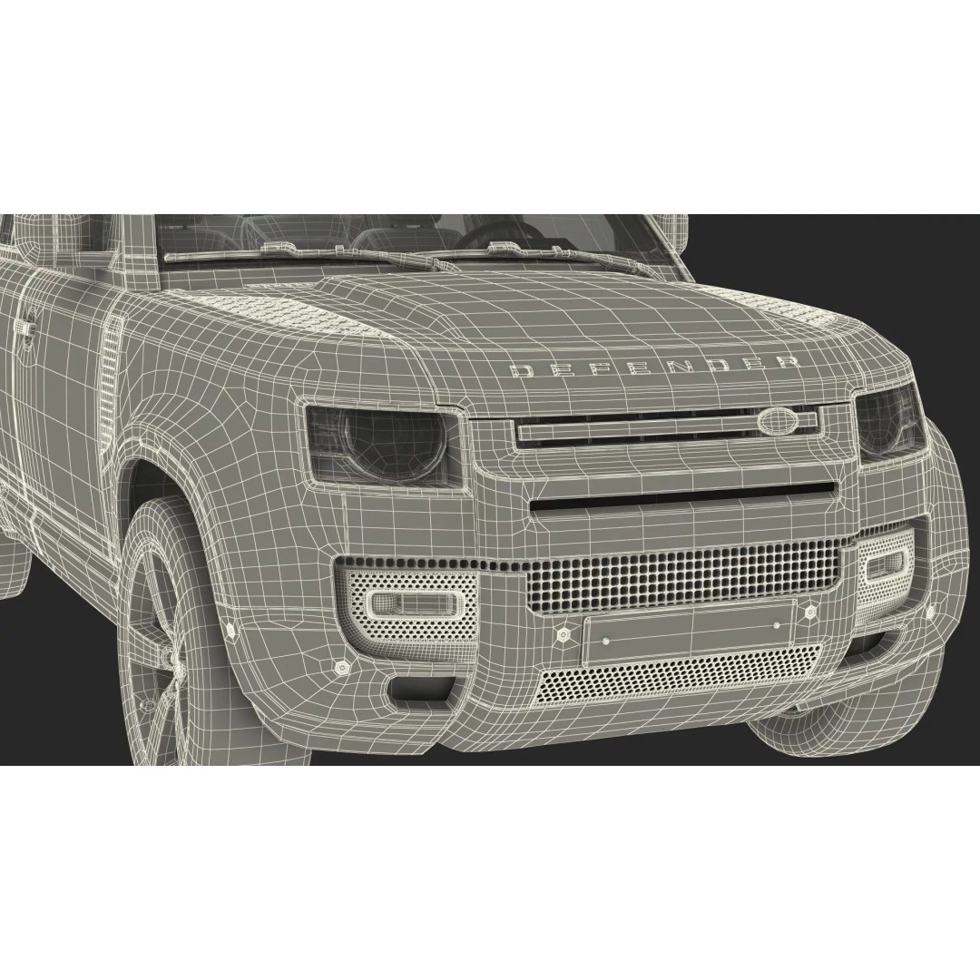 Land Rover Defender Country Pack 3D Model – High Poly Off-Road Vehicle, FBX - View 48