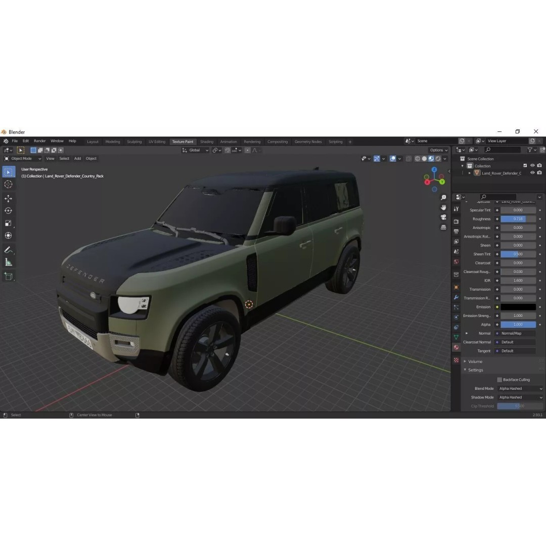 Land Rover Defender Country Pack 3D Model – High Poly Off-Road Vehicle, FBX - View 53