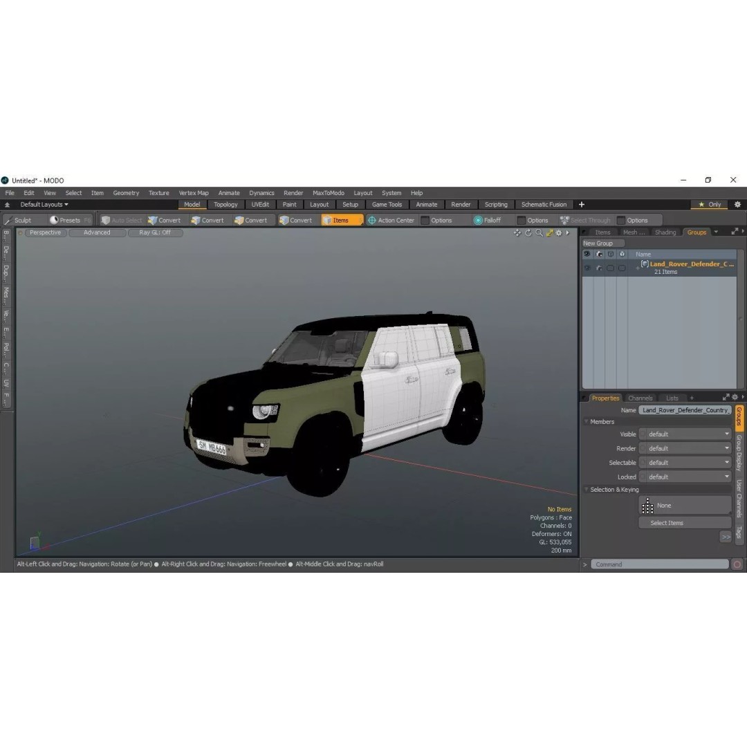 Land Rover Defender Country Pack 3D Model – High Poly Off-Road Vehicle, FBX - View 54