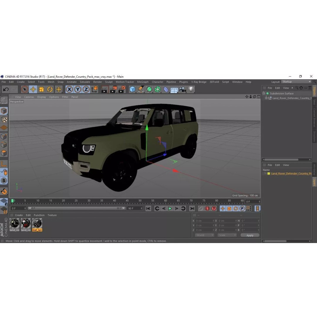 Land Rover Defender Country Pack 3D Model – High Poly Off-Road Vehicle, FBX - View 55