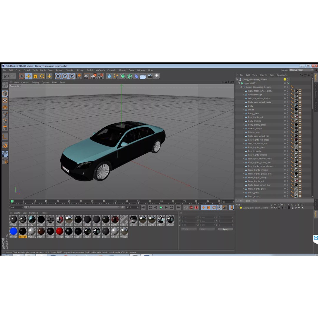 Luxury Limousine 3D Model – High Poly PBR Vehicle, FBX - View 43