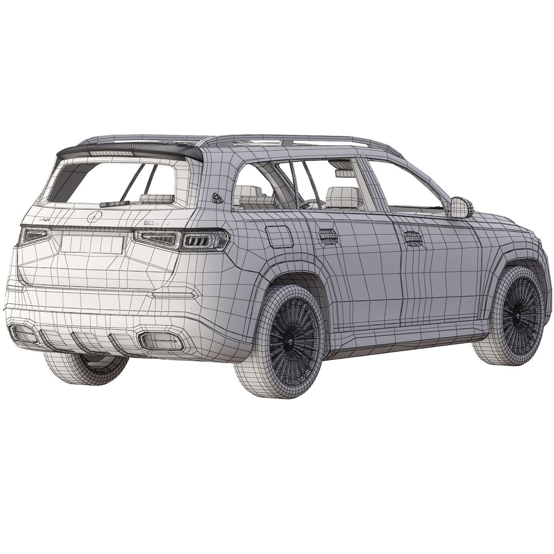 Mercedes-Maybach GLS 600 3D Model – Luxury SUV, FBX, Game Ready