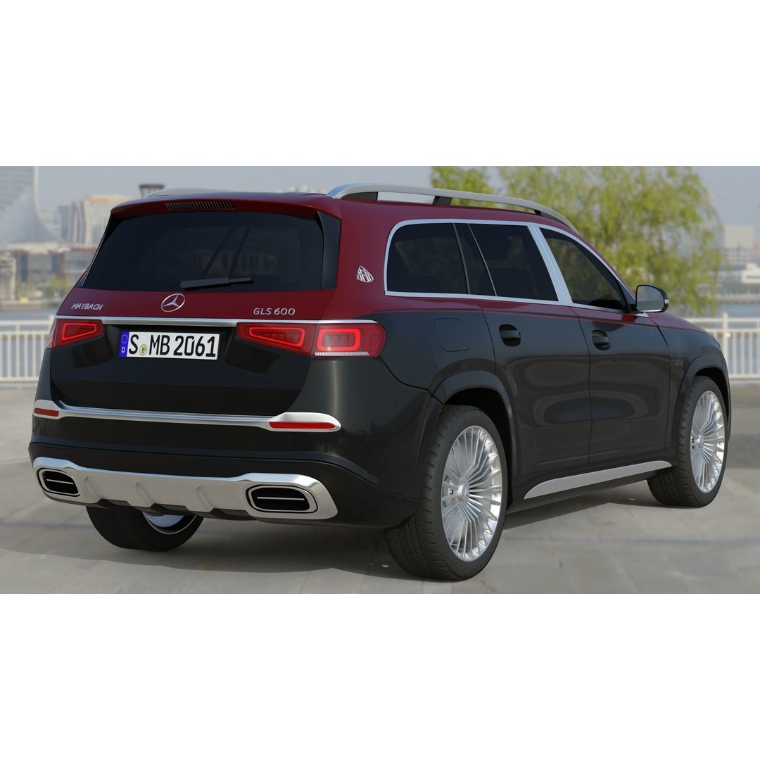 Mercedes-Maybach GLS 600 3D Model – Luxury SUV, FBX, Game Ready - View 14