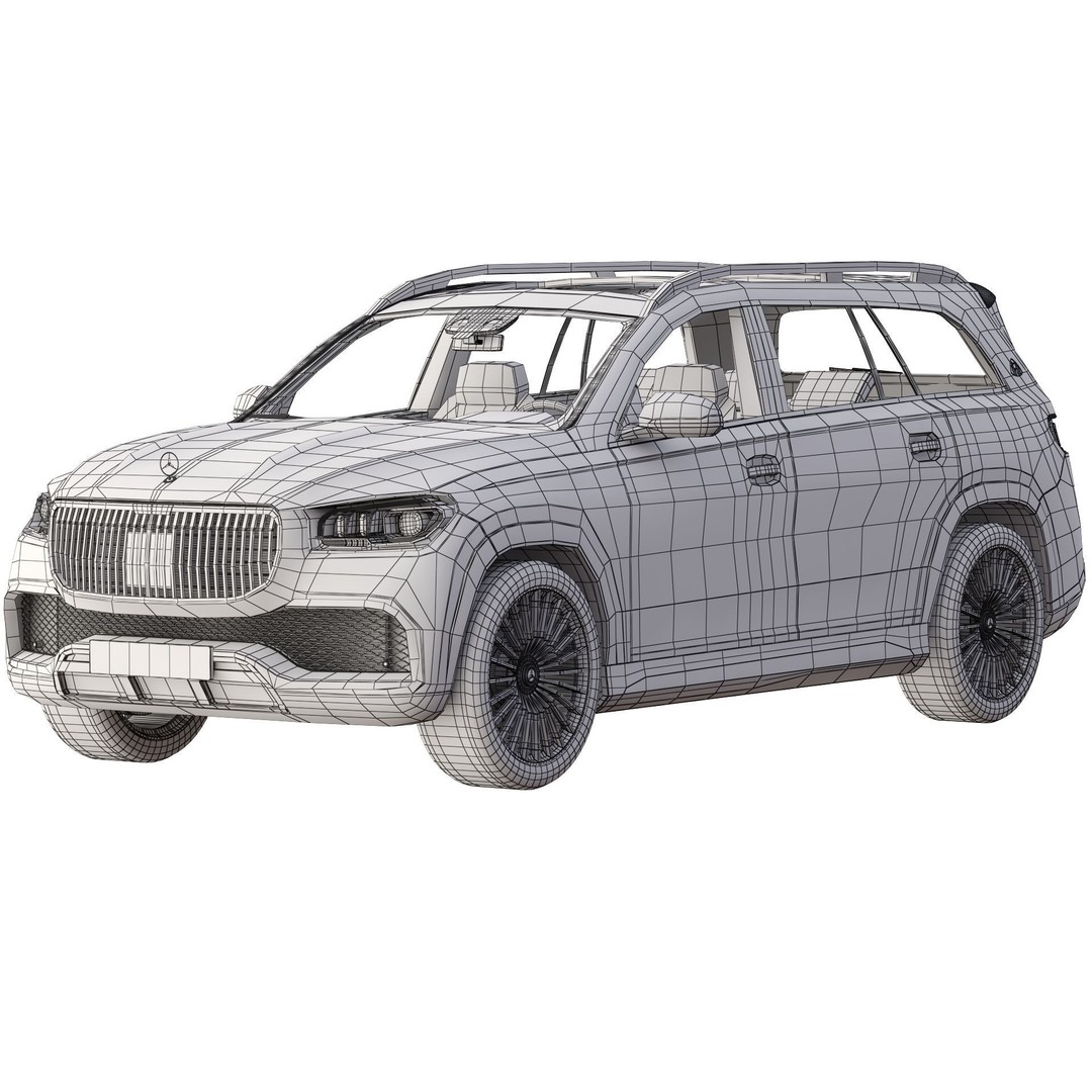 Mercedes-Maybach GLS 600 3D Model – Luxury SUV, FBX, Game Ready - View 15