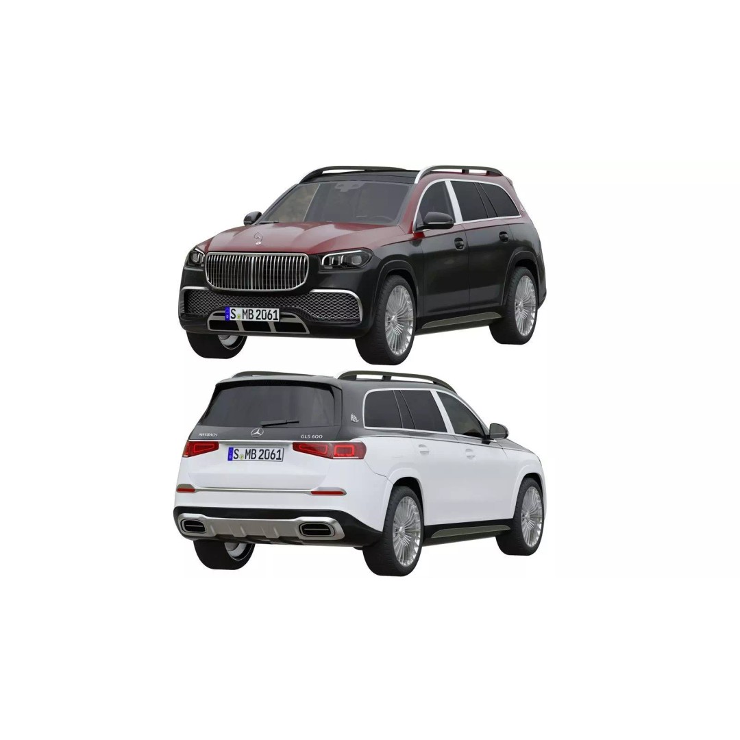 Mercedes-Maybach GLS 600 3D Model – Luxury SUV, FBX, Game Ready - View 2