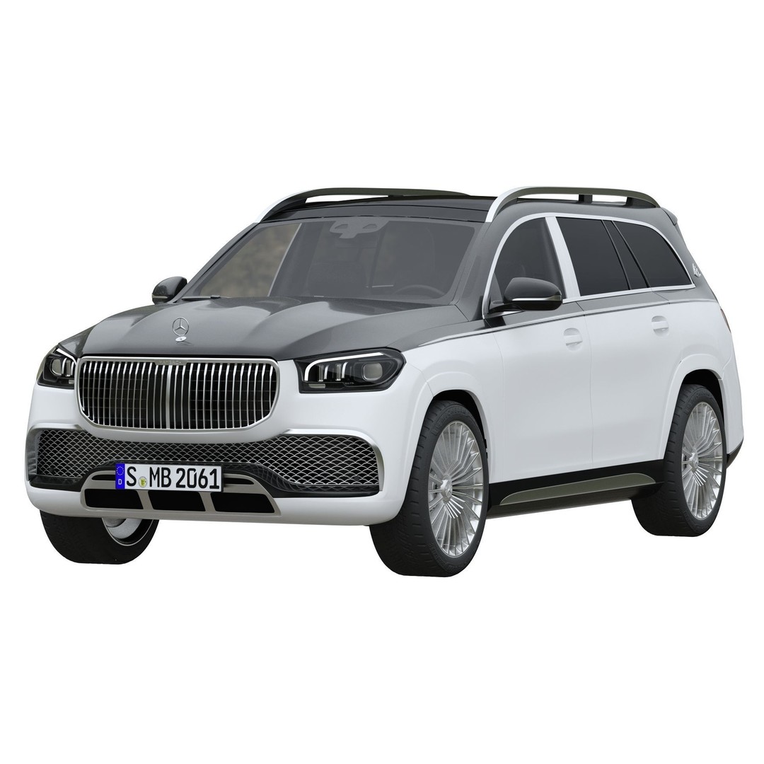 Mercedes-Maybach GLS 600 3D Model – Luxury SUV, FBX, Game Ready - View 3