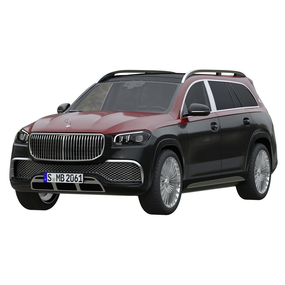 Mercedes-Maybach GLS 600 3D Model – Luxury SUV, FBX, Game Ready - View 4