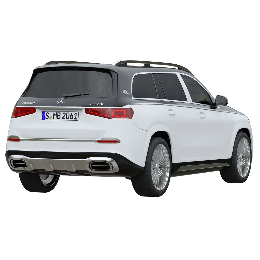 Mercedes-Maybach GLS 600 3D Model – Luxury SUV, FBX, Game Ready - View 5