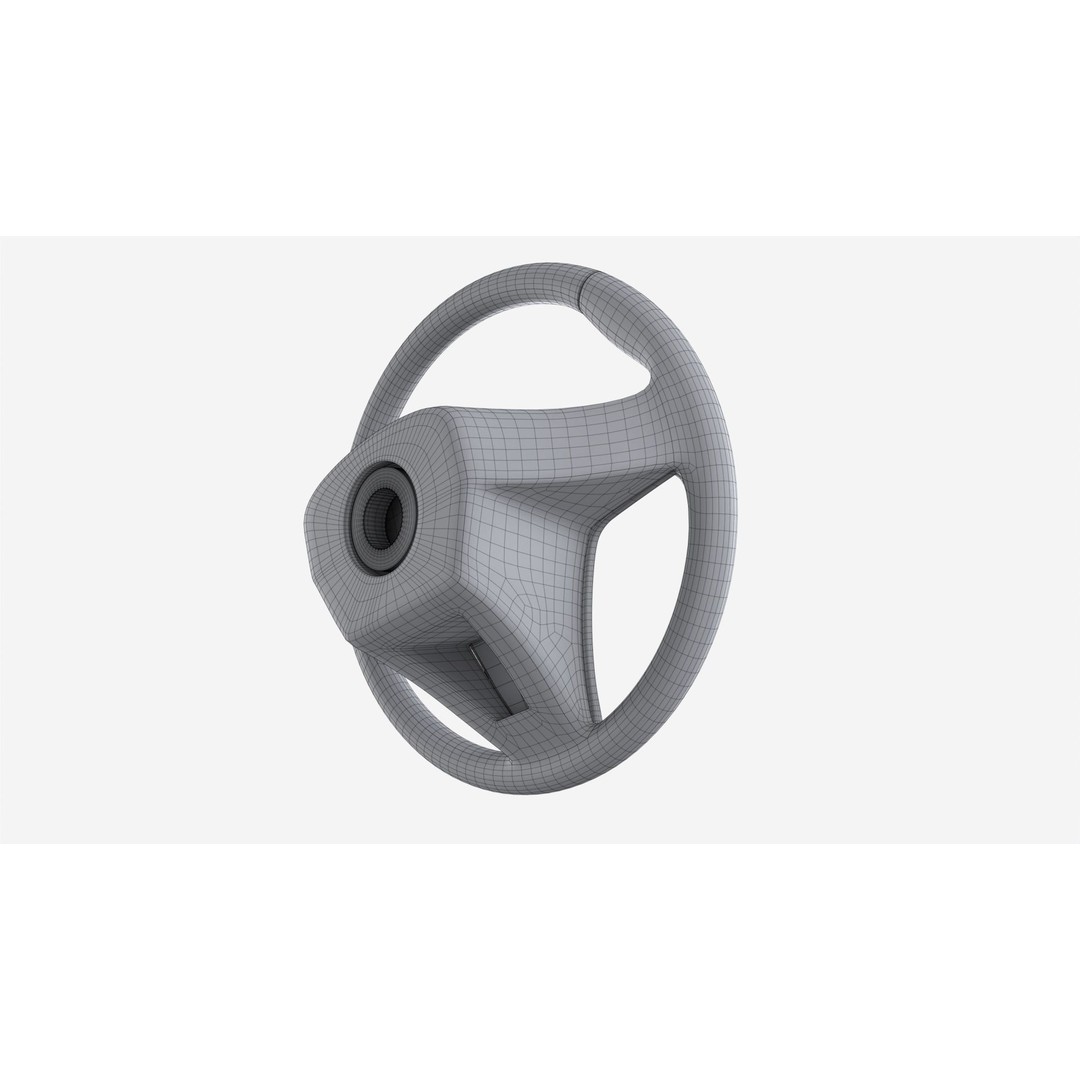 Steering Wheel 3D Model – PBR High Poly Vehicle Part, FBX, OBJ - View 10