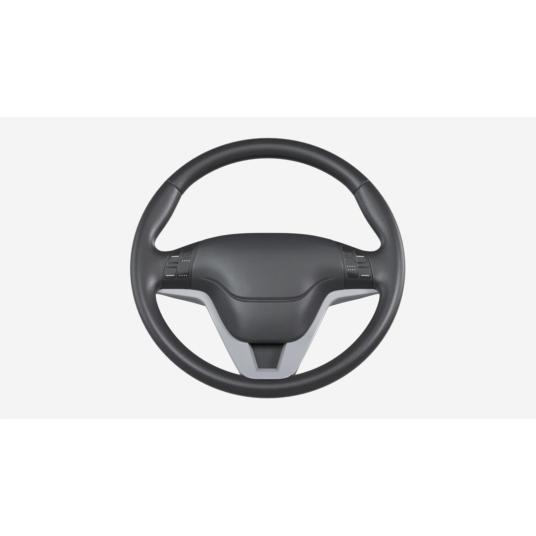 Steering Wheel 3D Model – PBR High Poly Vehicle Part, FBX, OBJ - View 6