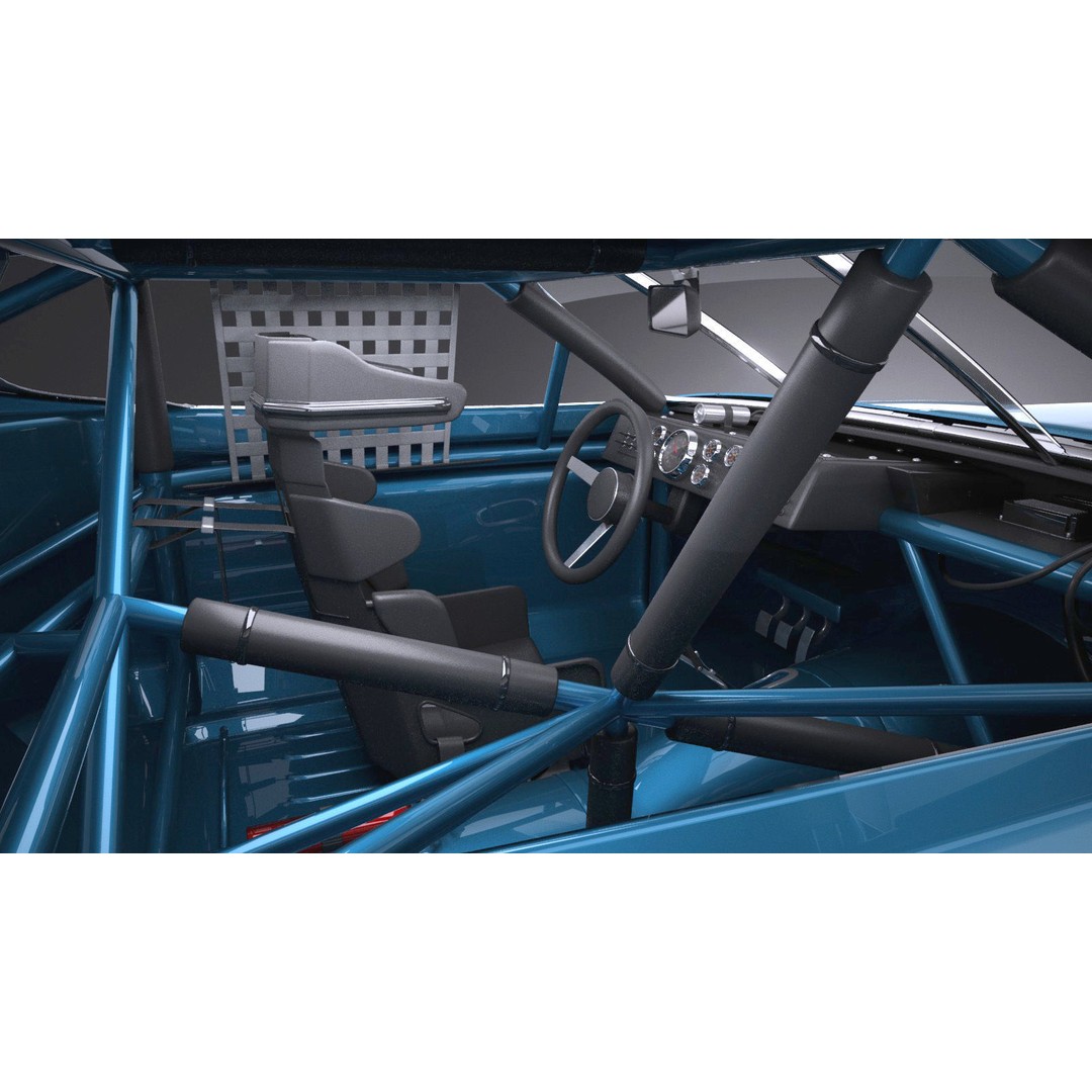 Dodge Charger Daytona 1969 3D Model – High Poly Racing Car, FBX, OBJ - View 11