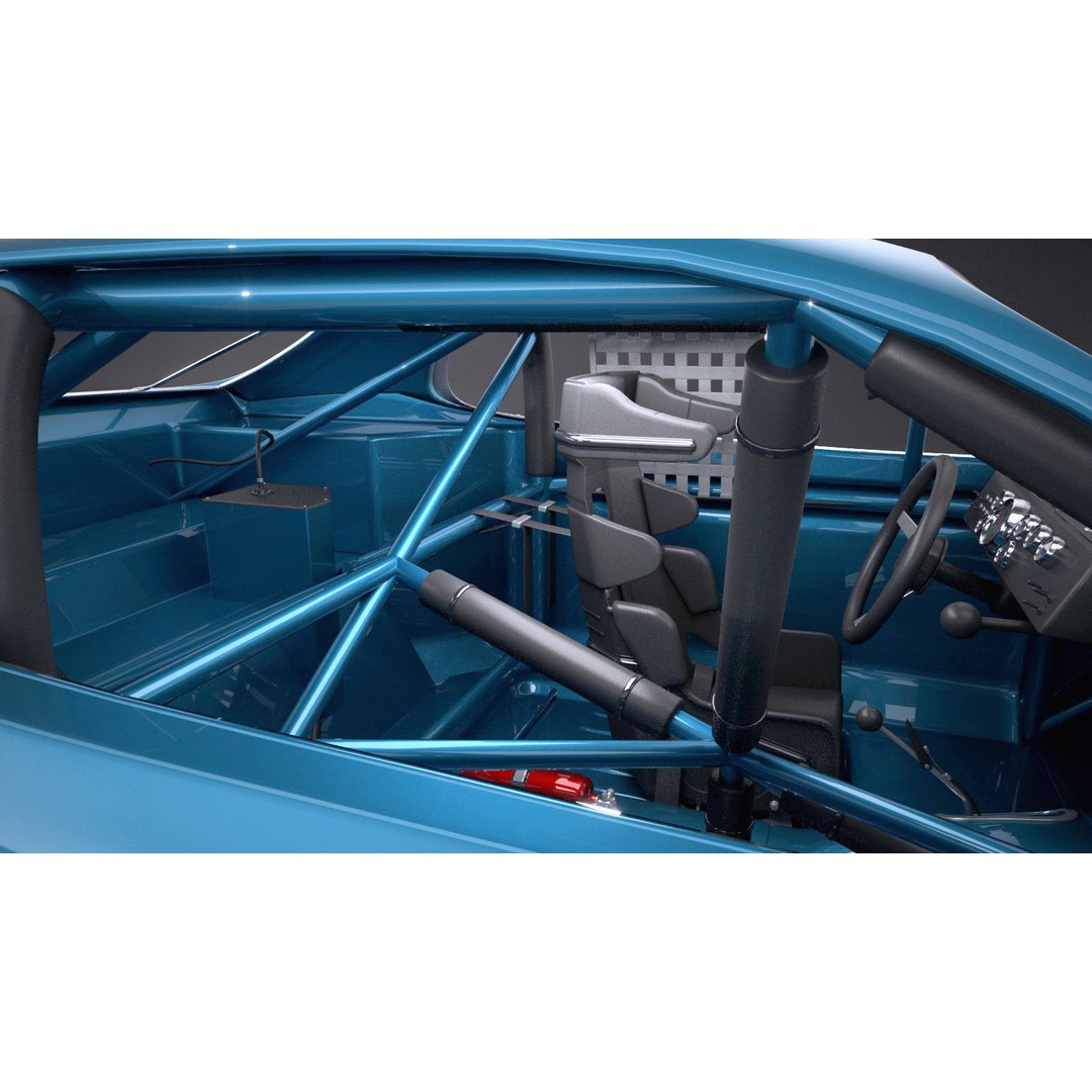 Dodge Charger Daytona 1969 3D Model – High Poly Racing Car, FBX, OBJ - View 12