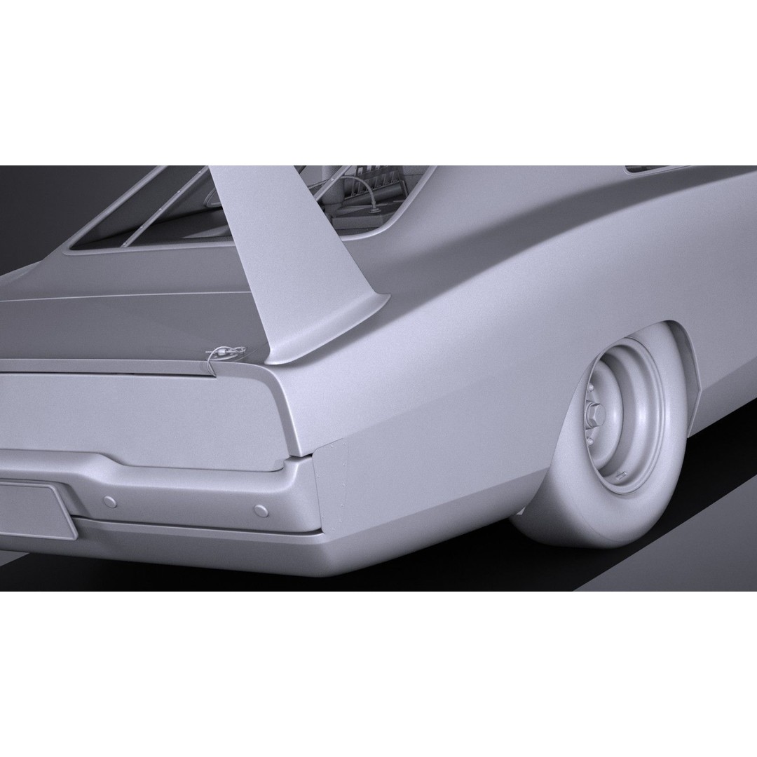 Dodge Charger Daytona 1969 3D Model – High Poly Racing Car, FBX, OBJ - View 15