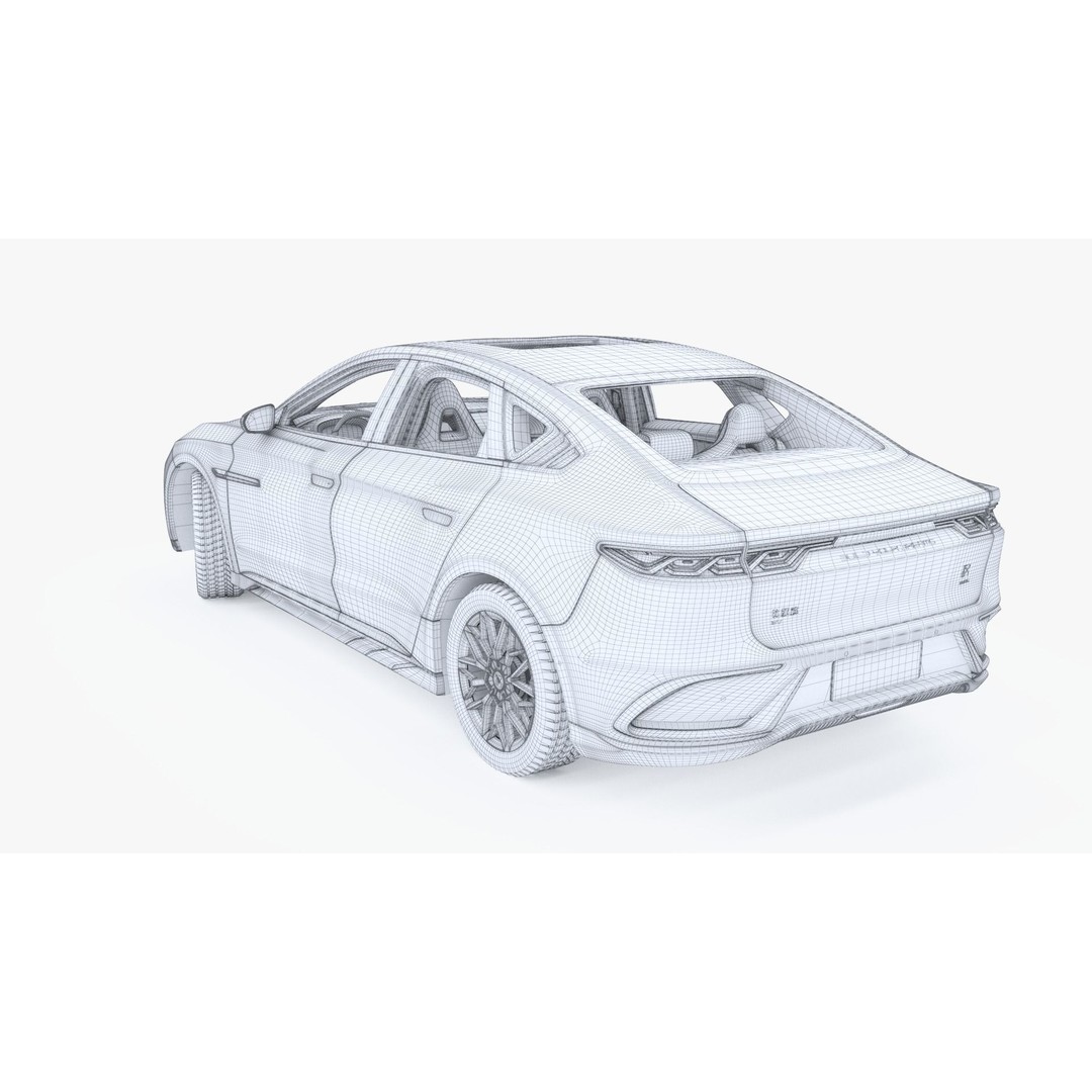 BYD Han EV 2023 Champion Edition 3D Model – Luxury Sedan, FBX, OBJ