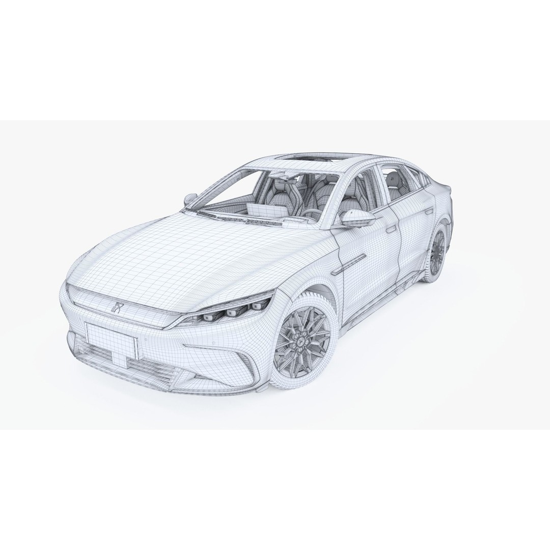 BYD Han EV 2023 Champion Edition 3D Model – Luxury Sedan, FBX, OBJ - View 21