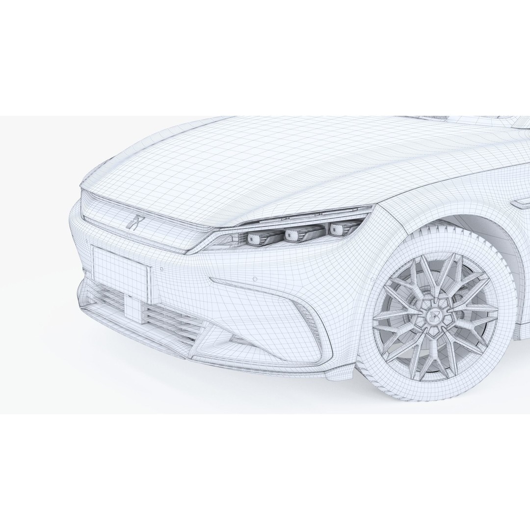 BYD Han EV 2023 Champion Edition 3D Model – Luxury Sedan, FBX, OBJ - View 22