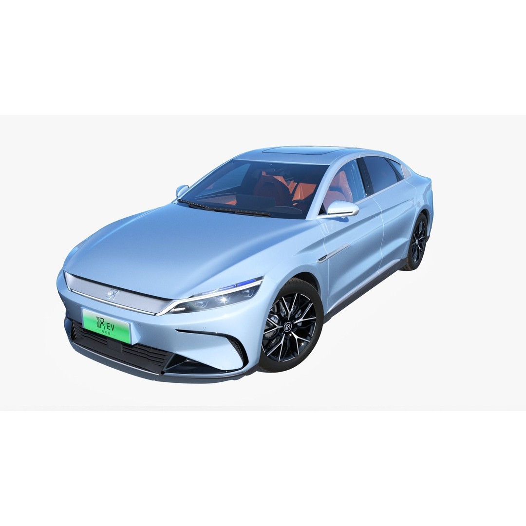 BYD Han EV 2023 Champion Edition 3D Model – Luxury Sedan, FBX, OBJ - View 3