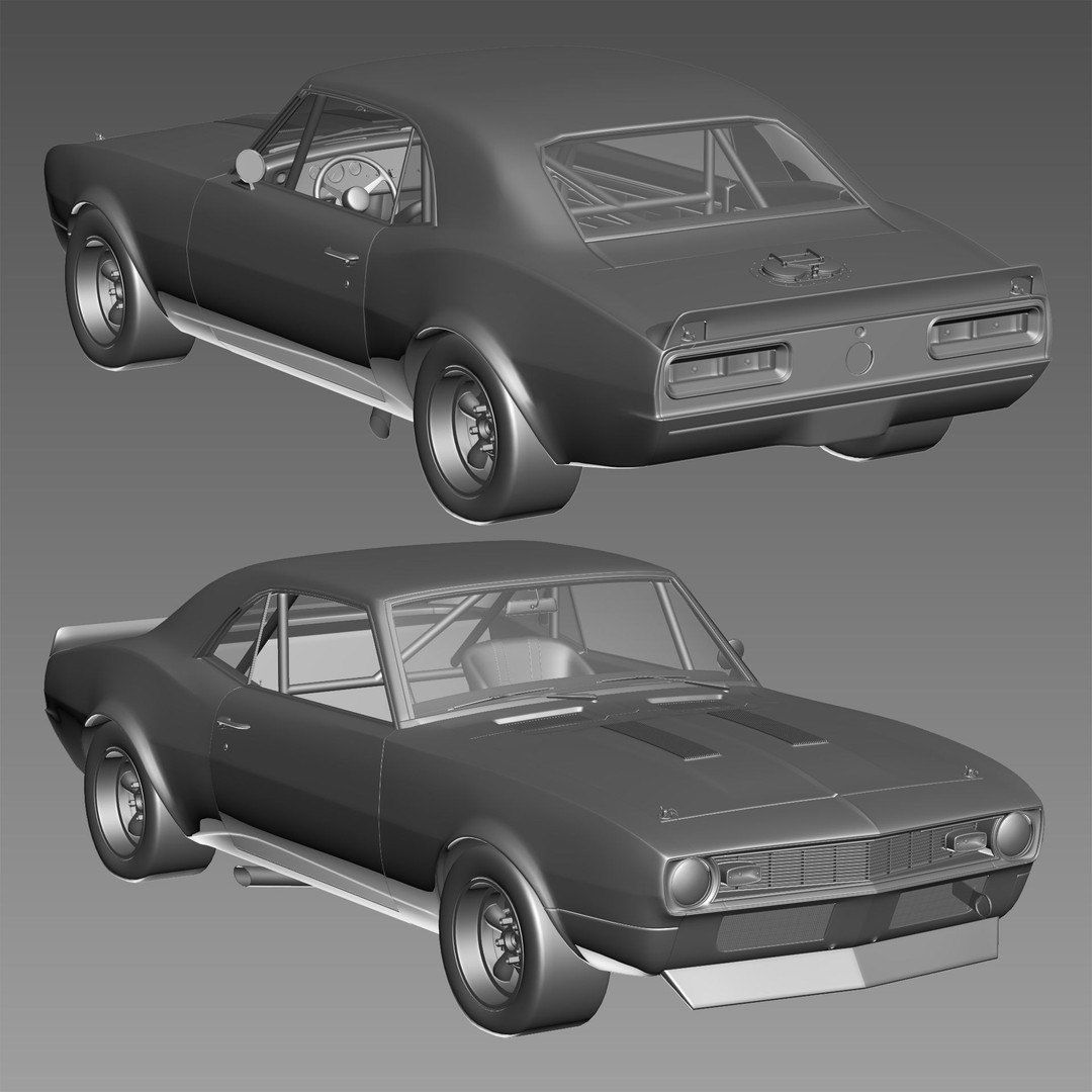 Chevrolet Camaro 3D Model – High Poly Racing Asset, FBX