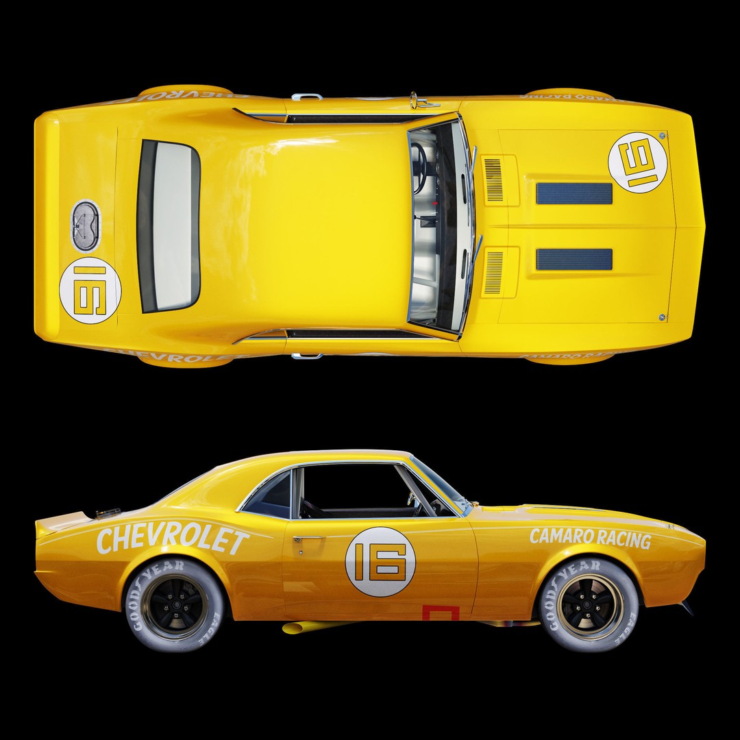 Chevrolet Camaro 3D Model – High Poly Racing Asset, FBX - View 14