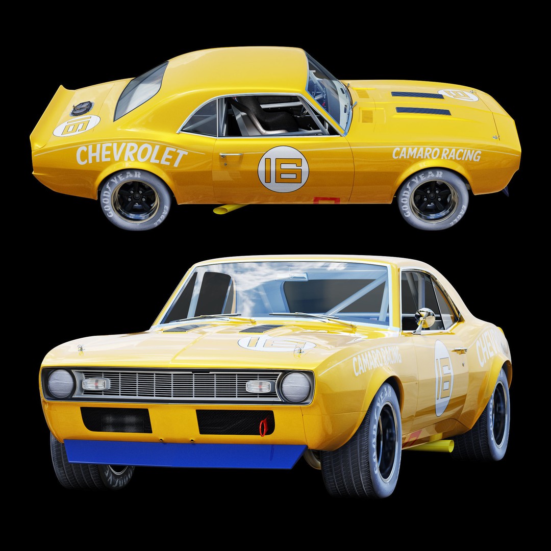 Chevrolet Camaro 3D Model – High Poly Racing Asset, FBX - View 17