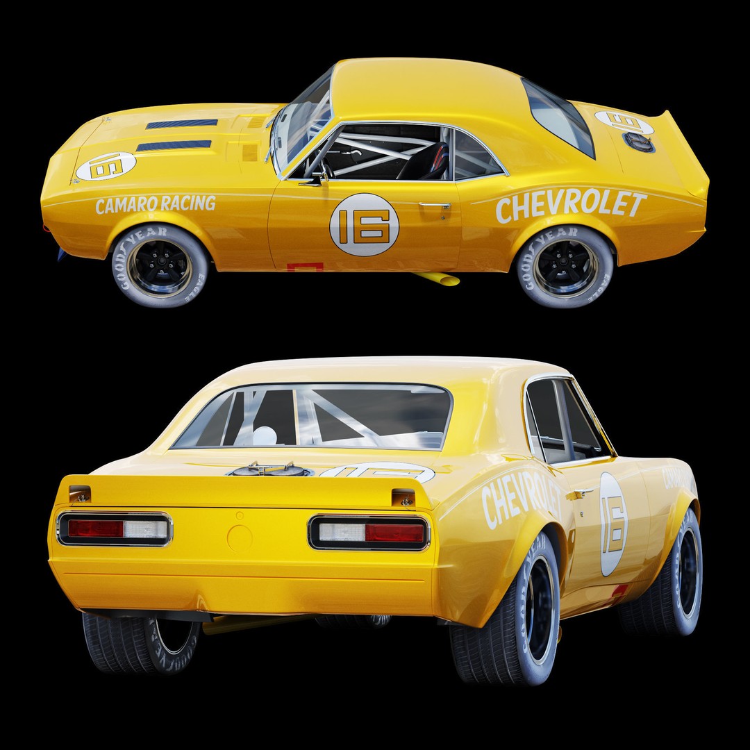 Chevrolet Camaro 3D Model – High Poly Racing Asset, FBX - View 18