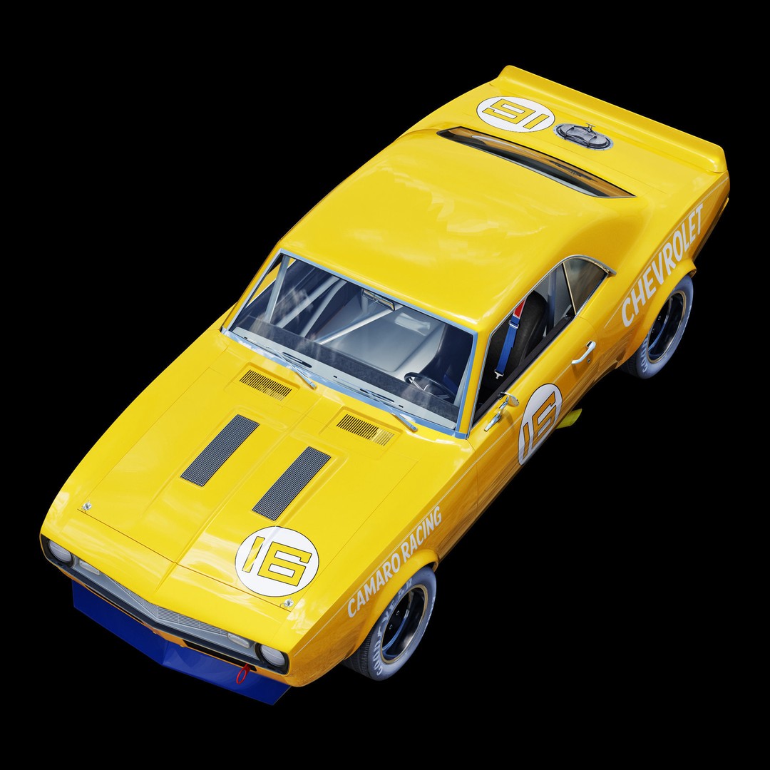 Chevrolet Camaro 3D Model – High Poly Racing Asset, FBX - View 19