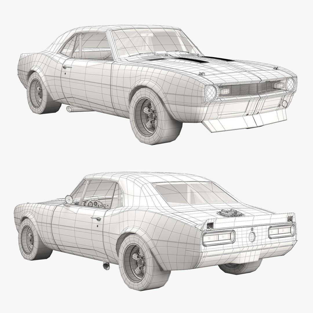 Chevrolet Camaro 3D Model – High Poly Racing Asset, FBX - View 24